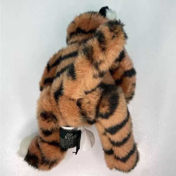 Rare Small Russ Tickles Tiger Cub Soft Toy Teddy Heartcraft Collection Vintage - Picture 3 of 10